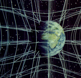 Earth stars night sky galaxy - kinetic art free wallpaper