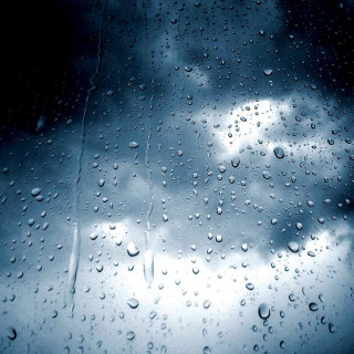 Rain covered window sky clouds 2 - a matte painting free wallpaper