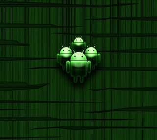 Green wall androids bamboo pattern - a green wall free wallpaper