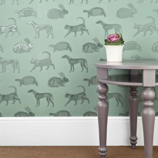 Small table potted plant animal - a wall free wallpaper