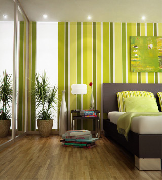 Bedroom nightstand painting green stripes - art green free wallpaper