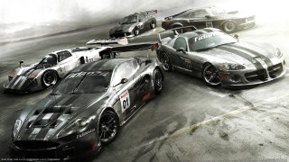 Race cars smoke foggy sky - andrew law free wallpaper