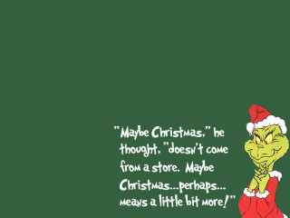 Green grin santa hat background - a quote free wallpaper