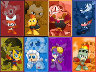 Cartoon characters colorful variety sizes - different expression and expressions free wallpaper