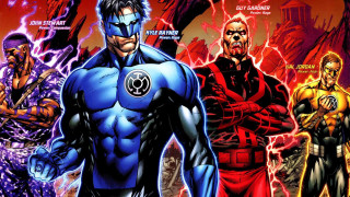 Men blue red costumes lightning - costume free wallpaper