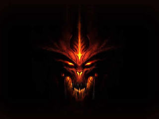 Demonic face glowing eyes glowing - tail free wallpaper