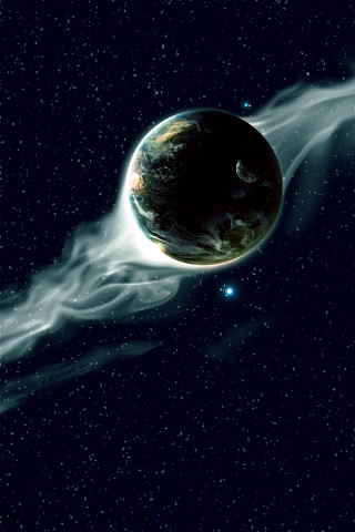 Black hole white streak blue - a. hardy free wallpaper