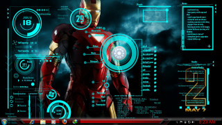 Iron man computer screen character - computer art free wallpaper for desktop