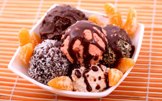Icecream orange chocolate bamboo mat - a bamboo mat free wallpaper