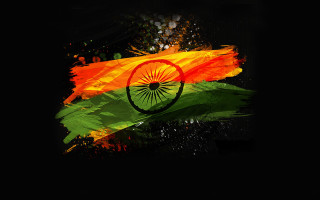 Black background green orange flag - hd wallpaper free wallpaper