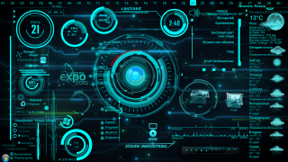 Futuristic interface blue circle technology - other thing free wallpaper