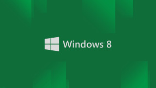 Green background windows8 logo white 2 - white letter free wallpaper