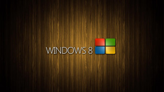 Wooden wall windows 8 logo - the window 8 logo free wallpaper