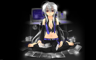 Woman sitting floor laptop book - book free wallpaper