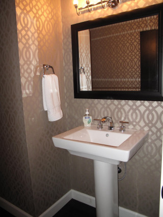 Bathroom sink corner mirror towel 2 - a sink and a mirror free wallpaper