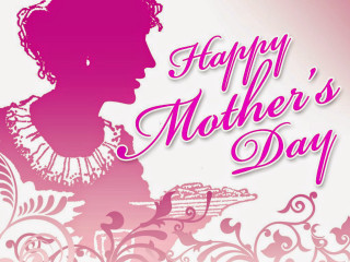 Happy mothers day woman silhouette - digital free wallpaper for desktop