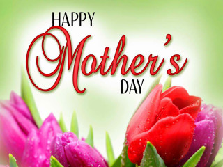 Mothers day flower card folk - lettering free wallpaper