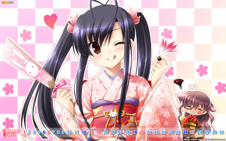 Girl long hair pink dress 2 - a knife free wallpaper