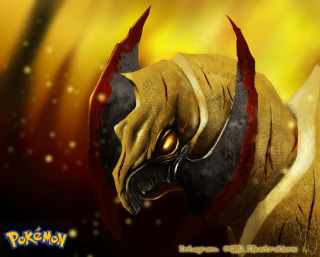 Strange creature big eyes horns - pokemon free wallpaper