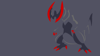 Red black creature gray background - creature free wallpaper