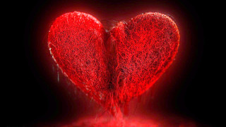 Red heart black background red 5 - felipe seade free wallpaper