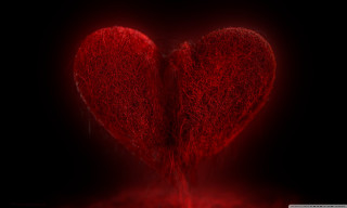 Red heart black background red 2 - behance hd free wallpaper
