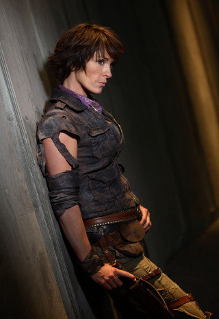 Eve ryder leather outfit wall - assemblage free wallpaper