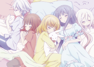 Girls bed cats laying together - a group of girls free wallpaper