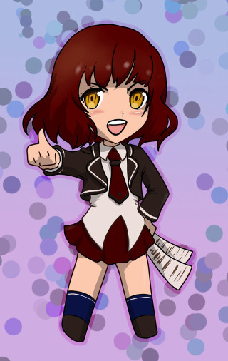 Cartoon girl thumbs up purple - purple free wallpaper
