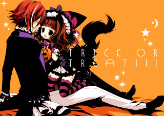 Anime characters sitting bed tartan - a bed together free wallpaper