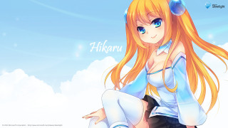 Anime girl long hair cloud - sakimi chan free wallpaper