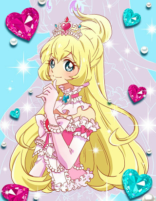 Cartoon girl blonde tiara heart - a cartoon girl free wallpaper