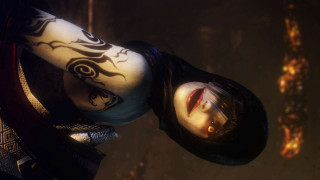 Close up person mask demon - a face free wallpaper