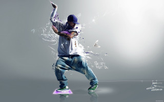 Dancing man purple hat glow - a purple hat free wallpaper