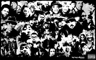People faces drawn black white - epic scale free wallpaper