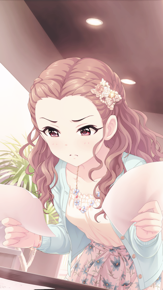 Girl long hair holding paper 2 - a piece of paper free wallpaper
