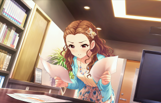 Girl reading paper library plant - a plant free wallpaper