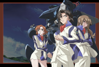 Anime characters giant robot sky - a giant robot free wallpaper
