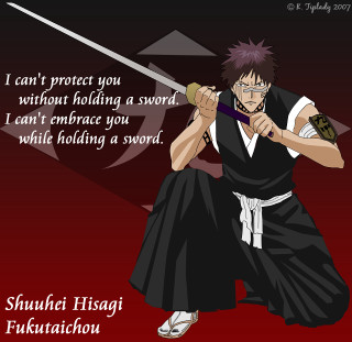 Man holding sword quote image - character free wallpaper