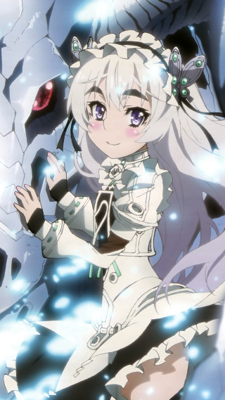 Woman white dress dragon blue - a white tail free wallpaper