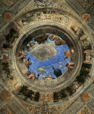 Ceiling birds clouds sky painting - neoclassicism free wallpaper