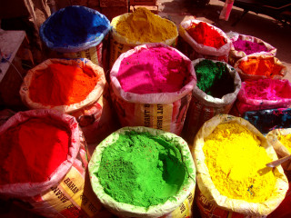 Buckets colored powders table spoon - a spoon free wallpaper