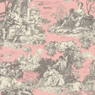 Pink black wallpaper painting people - a bench free wallpaper