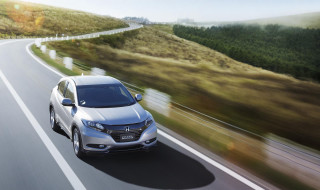 Silver car driving road forest 3 - the car free wallpaper