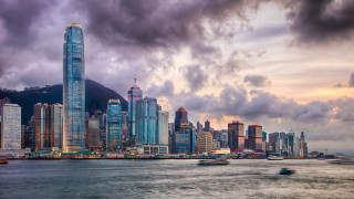 City skyline boat cloudy sky - cui bai free wallpaper