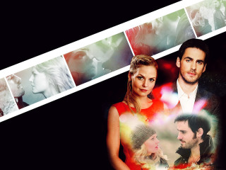 Man woman red dress white - a collage of photos free wallpaper
