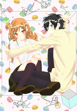Anime characters floor birds candy - free valentines wallpaper
