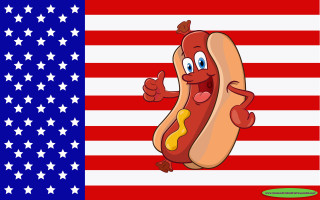 Cartoon hotdog thumbs up american - hot free wallpaper