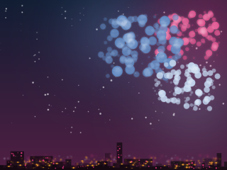 City skyline lights stars night - night sky free wallpaper