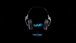 Headphones sound wave dark black - the side of it free wallpaper